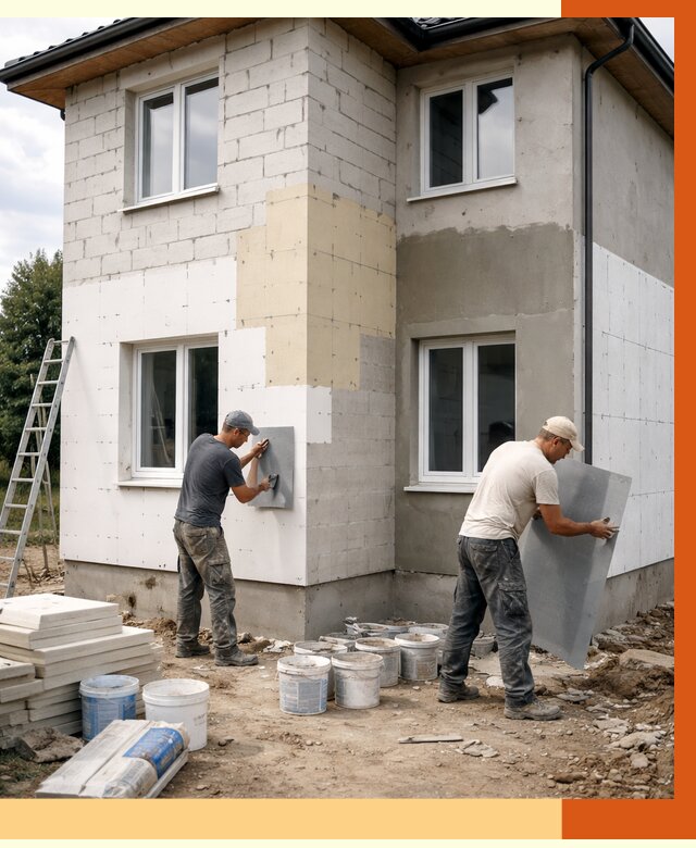 Утепление дома из газобетона в Петропавловске-Камчатском от 4352 руб./м² — заказать у ТепломастерПтк
