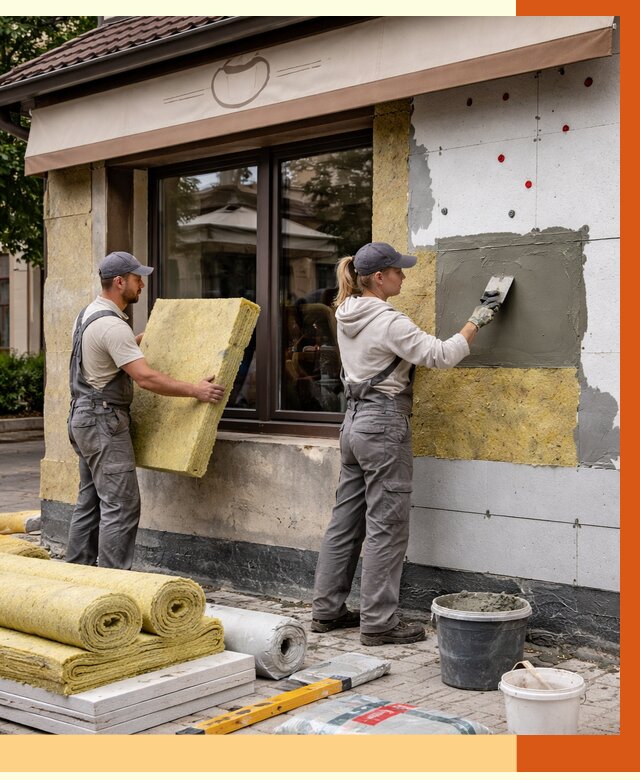 Утепление кафе в Петропавловске-Камчатском от 4352 руб/м2 — комплексно под ключ | ТепломастерПтк